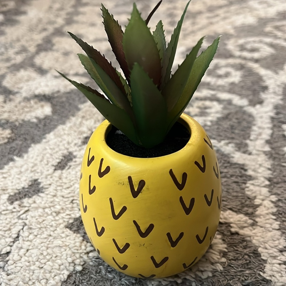 Target faux succulents, pineapple and strawberry, NWT! - Picture 2 of 7
